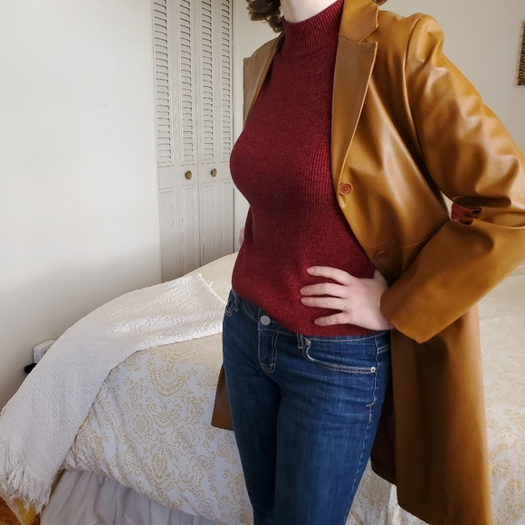 ZARA 70s Style Caramel Single Breasted Trench - Picture 8 of 8